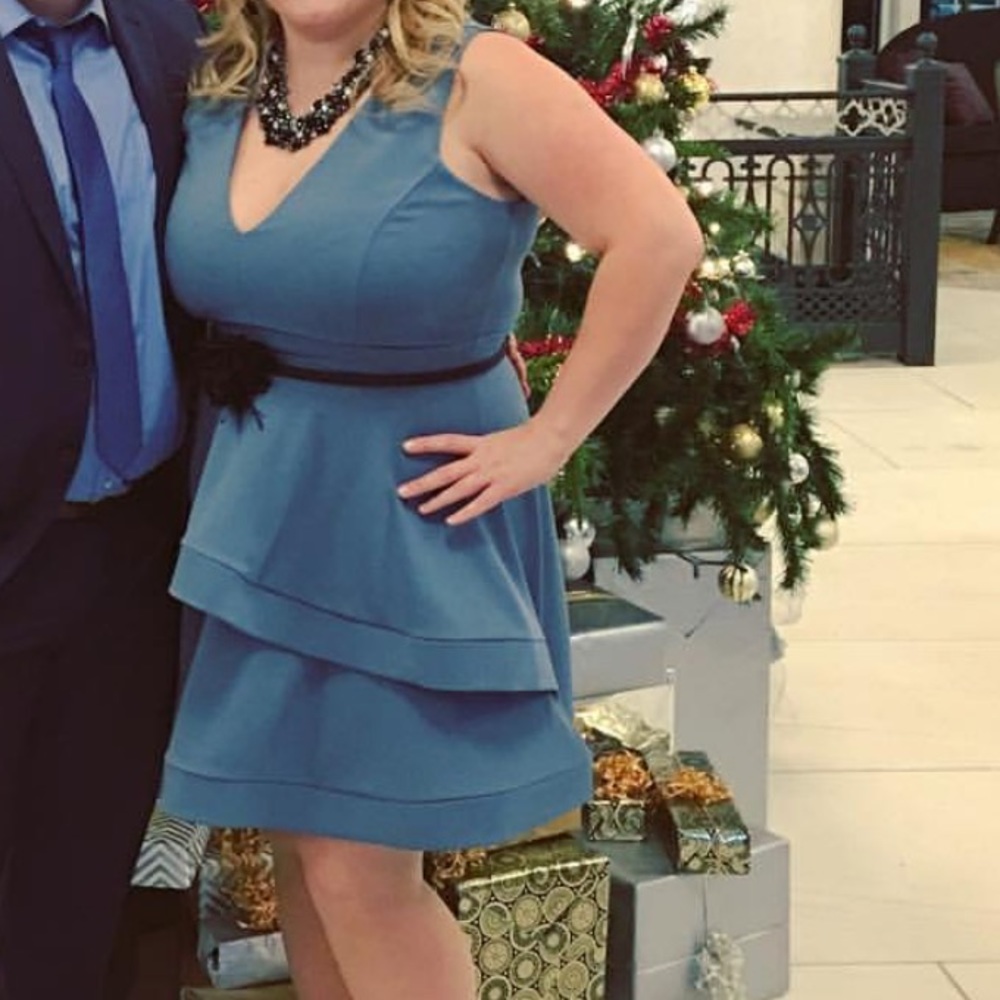 Blue Tiered Dress